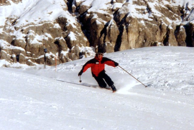 Telemarker: Micha Ewald <br> Foto: Peter Hutzler  <br> Location: Zugspitze <br> Date: Dec 1999